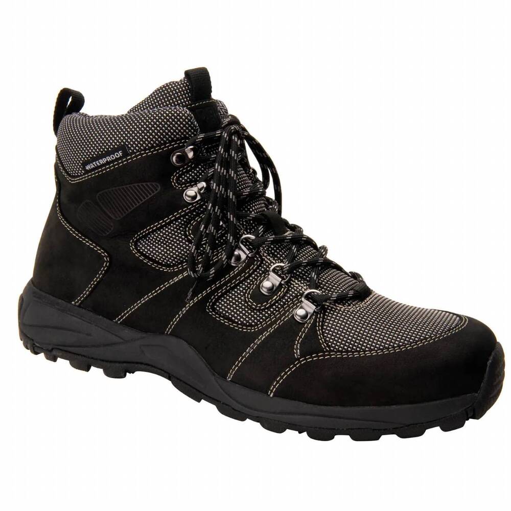 NEW DREW men's trek hiking boots in black nubuck
